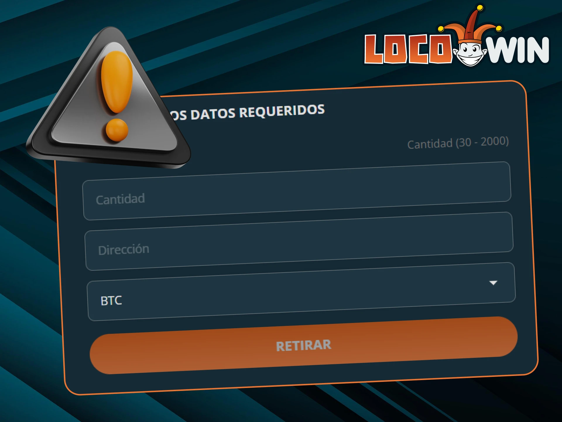 Conozca los límites de retirada de fondos en LocoWin Casino.