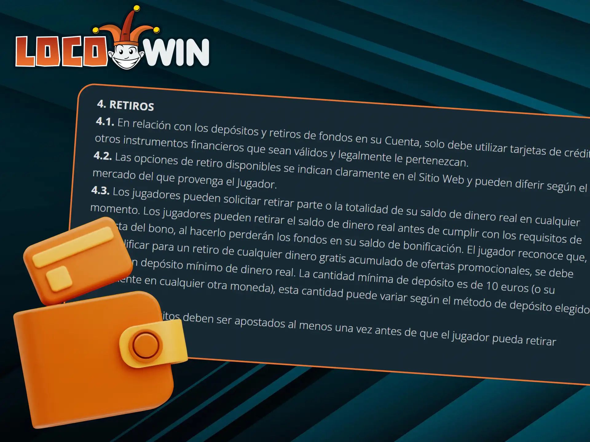 Familiarízate con las reglas de retirada de LocoWin para garantizar un proceso seguro y sin problemas.